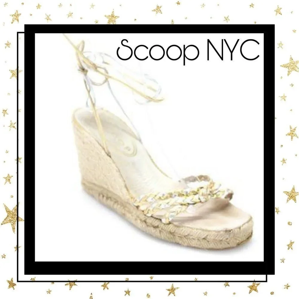 Scoop NYC Captain Metallic Espadrille Sandals 6